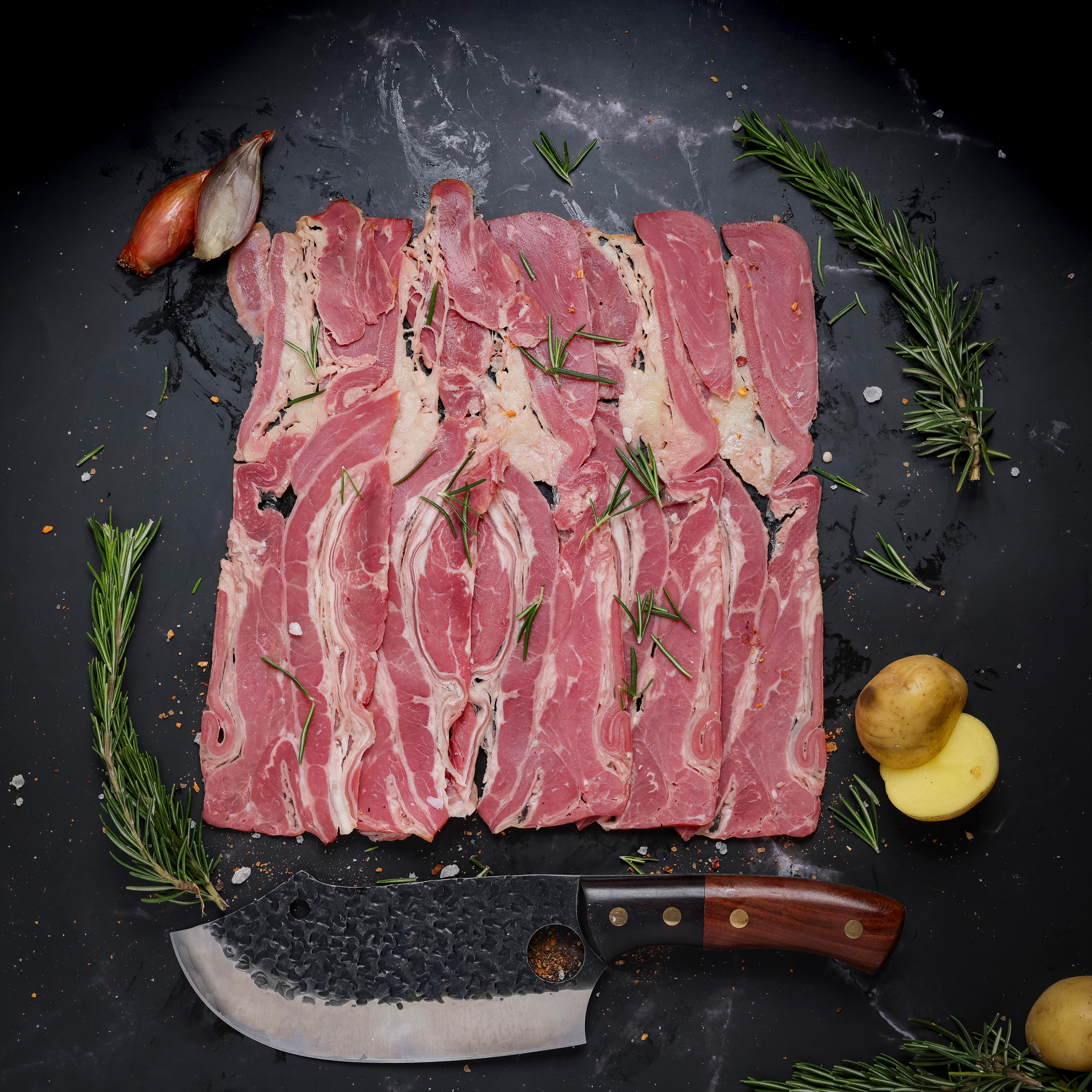 SMOKED BEEF BACON FROZEN 250g